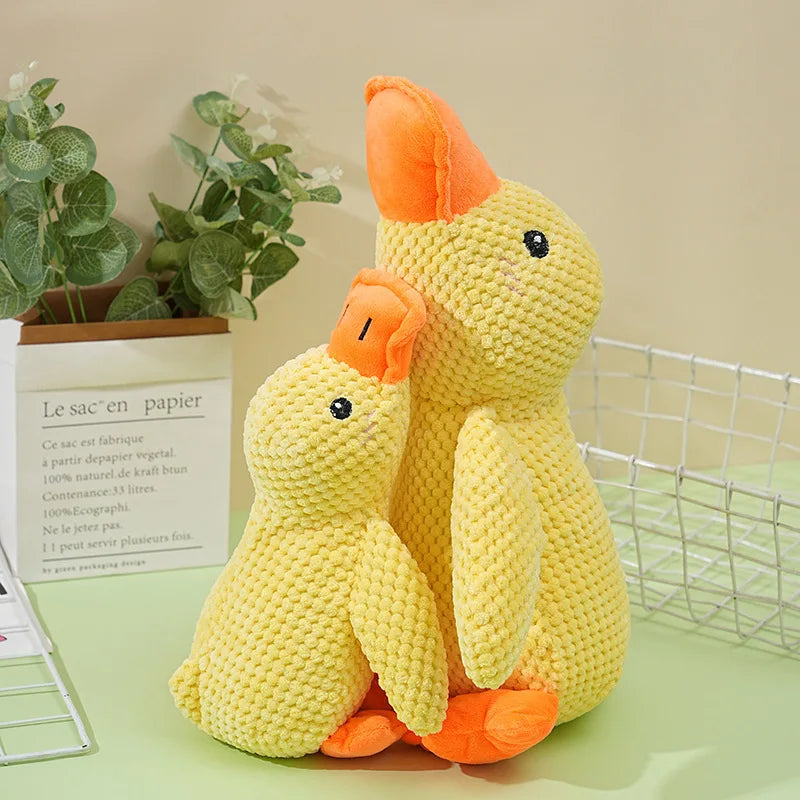 Plush Dog Toy Duck Squeaky Chew Toy for Small & Large Dogs
