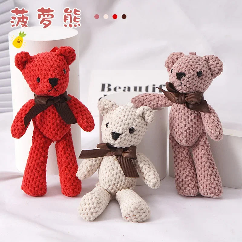 Pineapple Bear Plush, 16cm Mini Teddy Bear Stuffed Toy