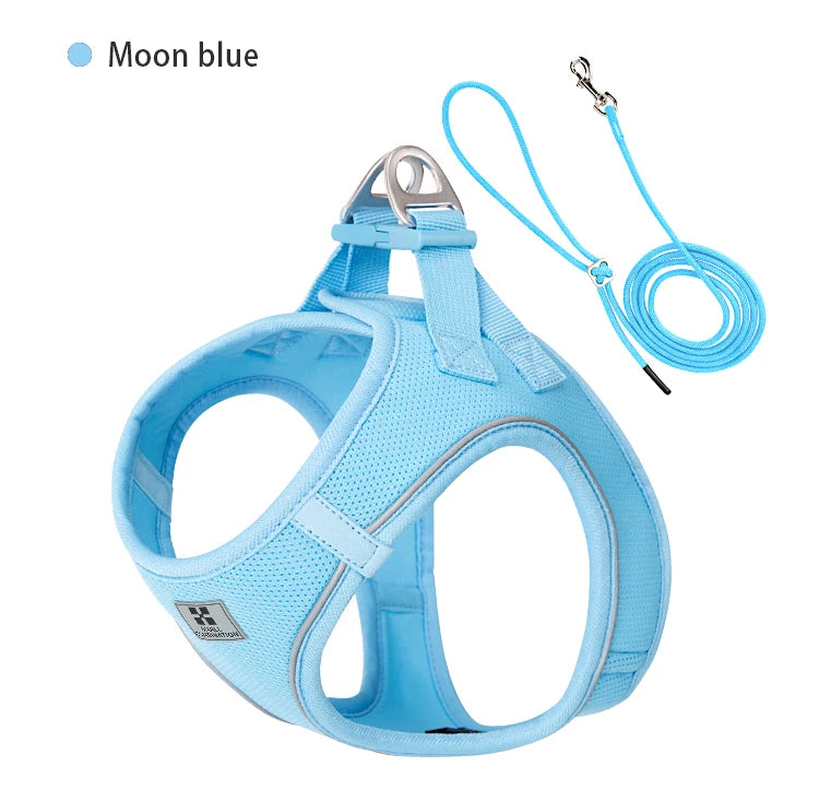 Dog Harness and Leash Set – Adjustable Reflective Puppy Harness