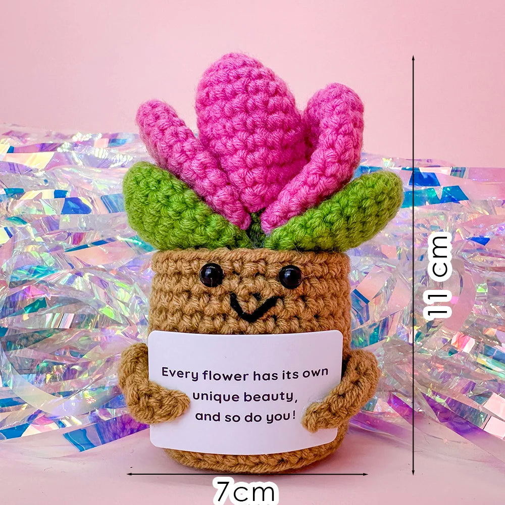 Crochet Plush Pocket Hug Doll, Handmade Mini Plush Gift