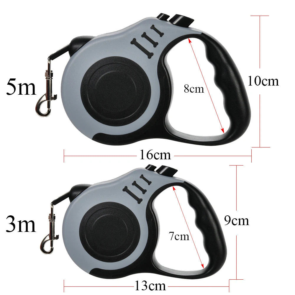 Retractable Dog Leash, 3M 5M Nylon Lead for Dogs & Cats