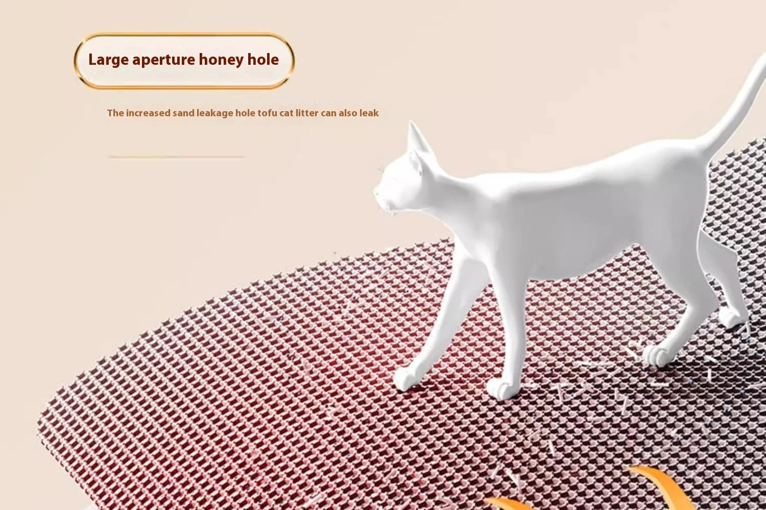 Extra Large Cat Litter Box Mat – Waterproof Washable Honeycomb Design