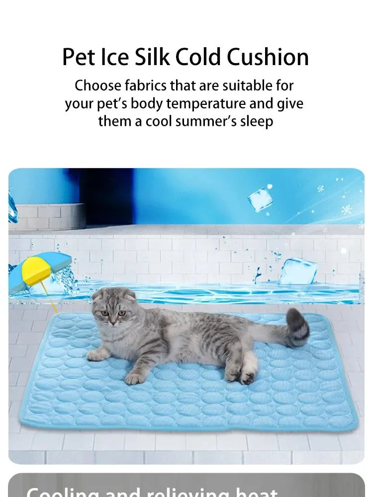 Cat Cooling Mat – Summer Ice Pad for Cats & Small Dogs