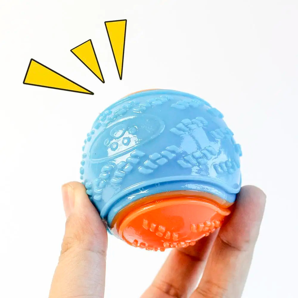 Dog Chew Ball Toy – 6.5cm Rubber Squeaky Puppy Toy