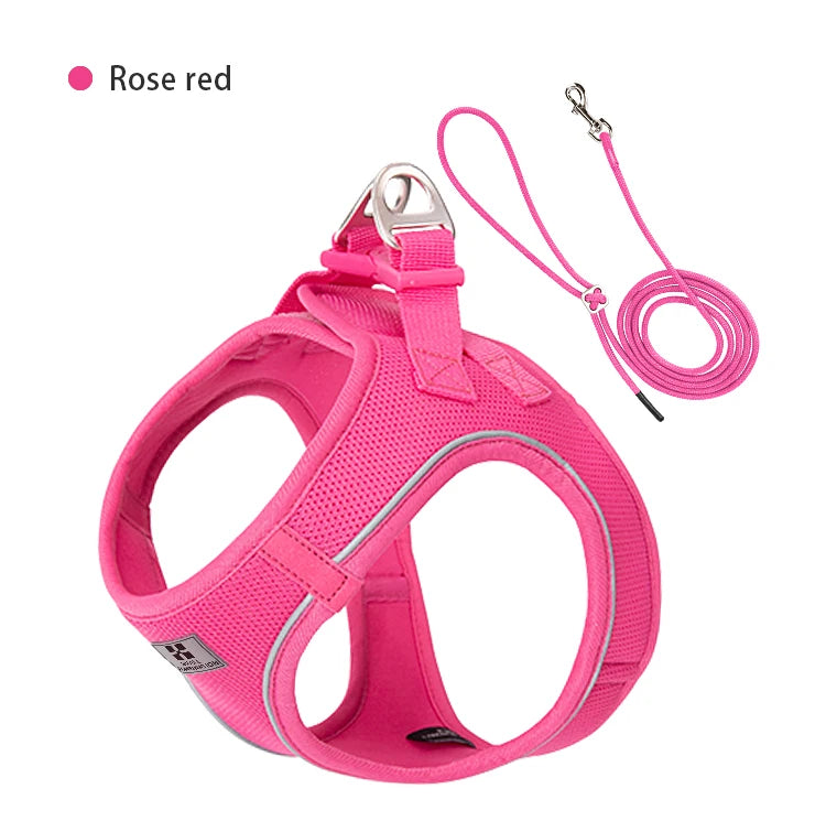 Dog Harness and Leash Set – Adjustable Reflective Puppy Harness
