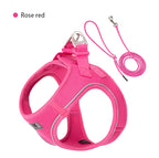 Dog Harness and Leash Set, Adjustable Reflective Puppy Vest