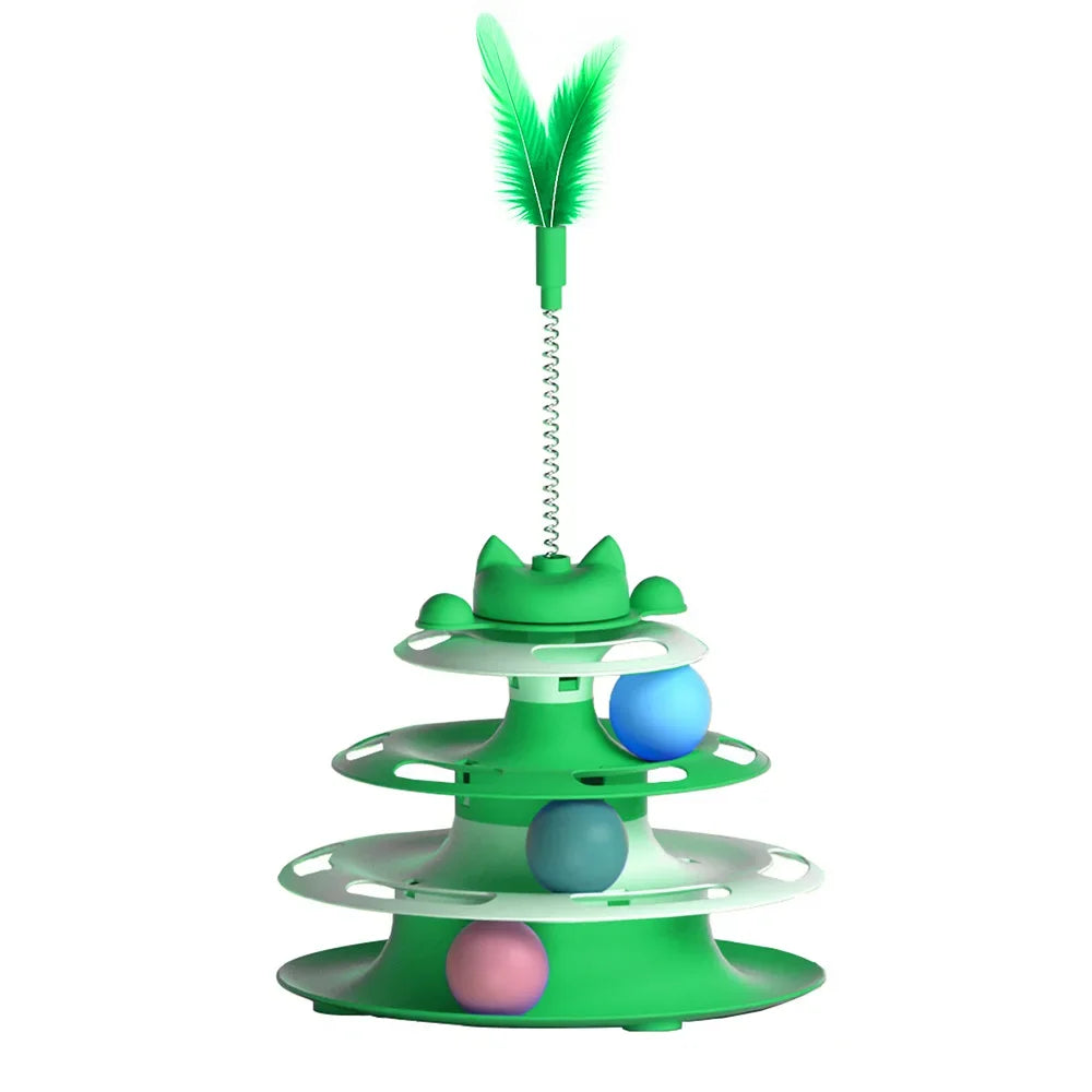 Interactive Cat Toy – Turntable Ball & Stick Play Toy