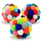 Cat Ball Toy Set – Plush, Woolen & Bell Balls for Cats
