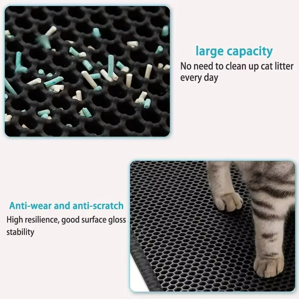 Cat Litter Mat – Double Layer Waterproof Non Slip Pad