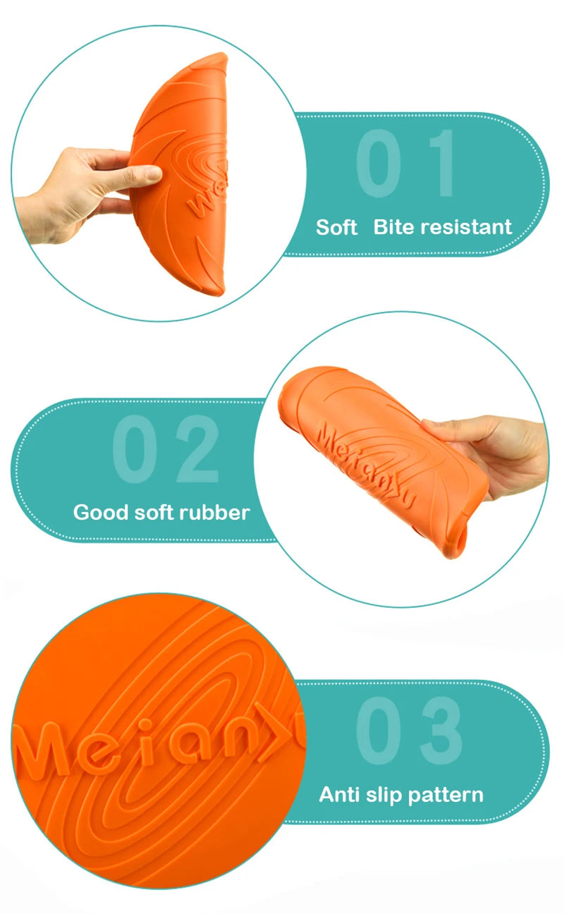 Flying Disc Dog Toy TPR Outdoor Fetch Toy for Dogs
