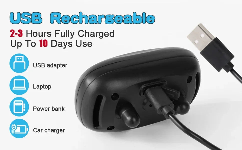 Ultrasonic Dog Bark Deterrent – Rechargeable Training Device