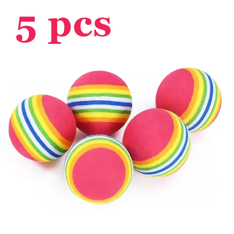 Rainbow Cat Balls – Interactive EVA Pet Toys for Cats & Dogs