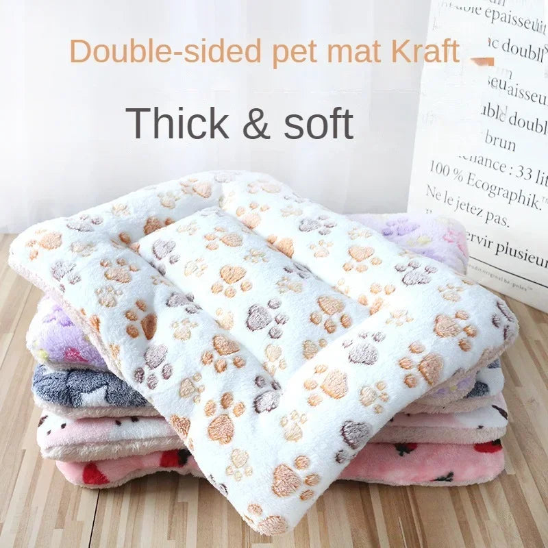 Cat Bed Mat – Double-Sided Plush Washable Bed for Cats & Small Dogs