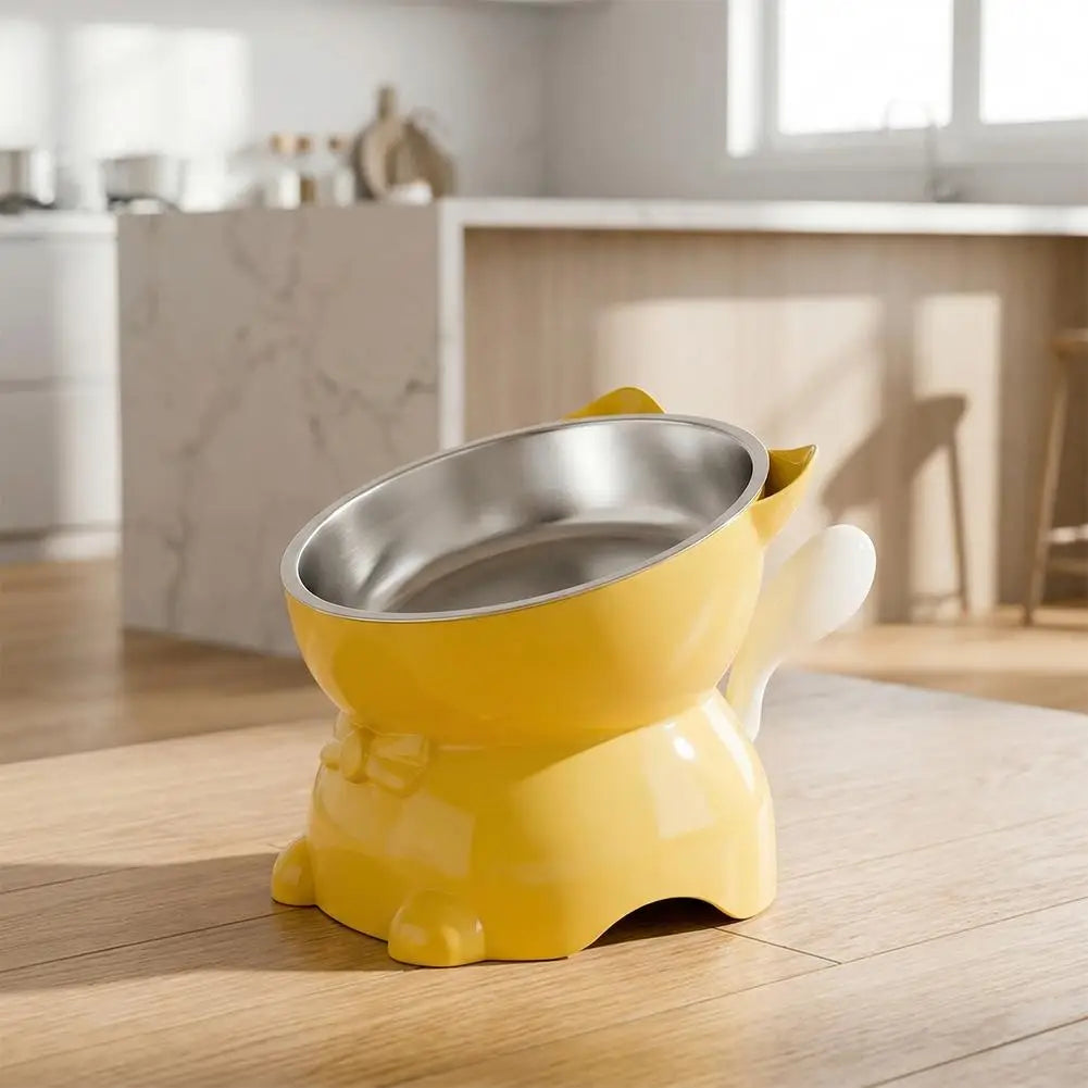 Elevated Cat Bowl – Inclined Food & Water