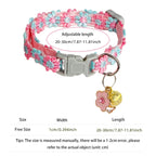 Cat Collar with Bell, Embroidered Breakaway Collar for Kittens