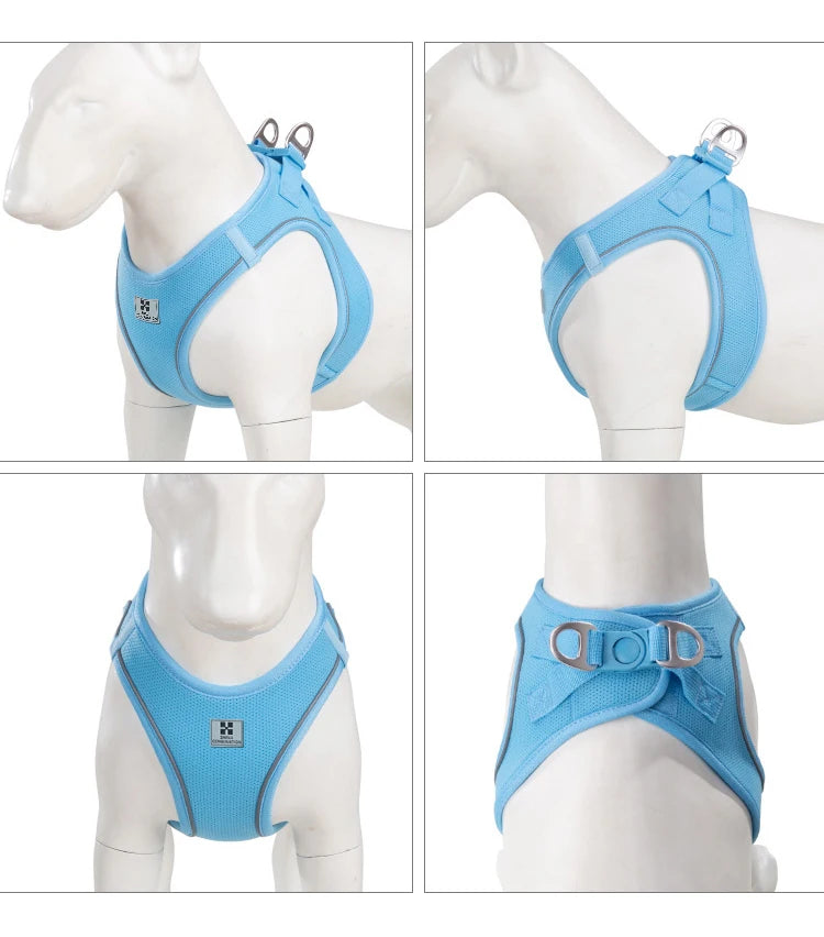 Dog Harness and Leash Set – Adjustable Reflective Puppy Harness