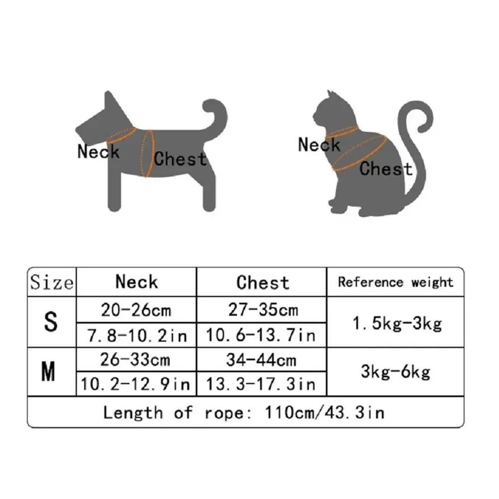 Cat Harness and Leash Set – Adjustable Undershirt Vest