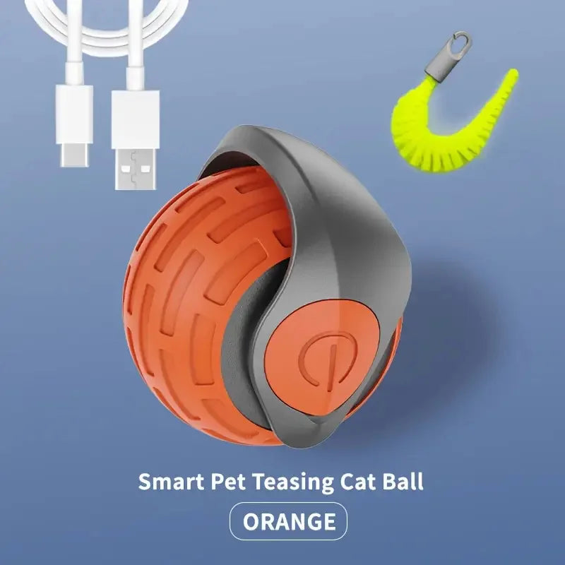 Automatic Interactive Cat Toy Ball – USB Rechargeable Rolling Toy