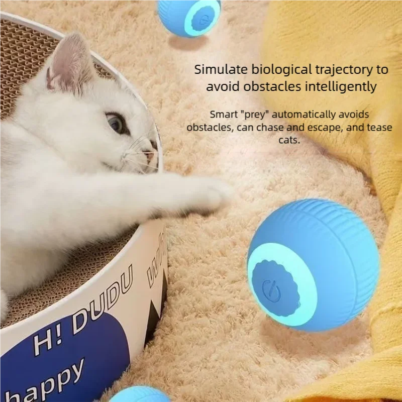 Automatic Cat Ball Toy – Interactive Self-Moving Rolling Ball