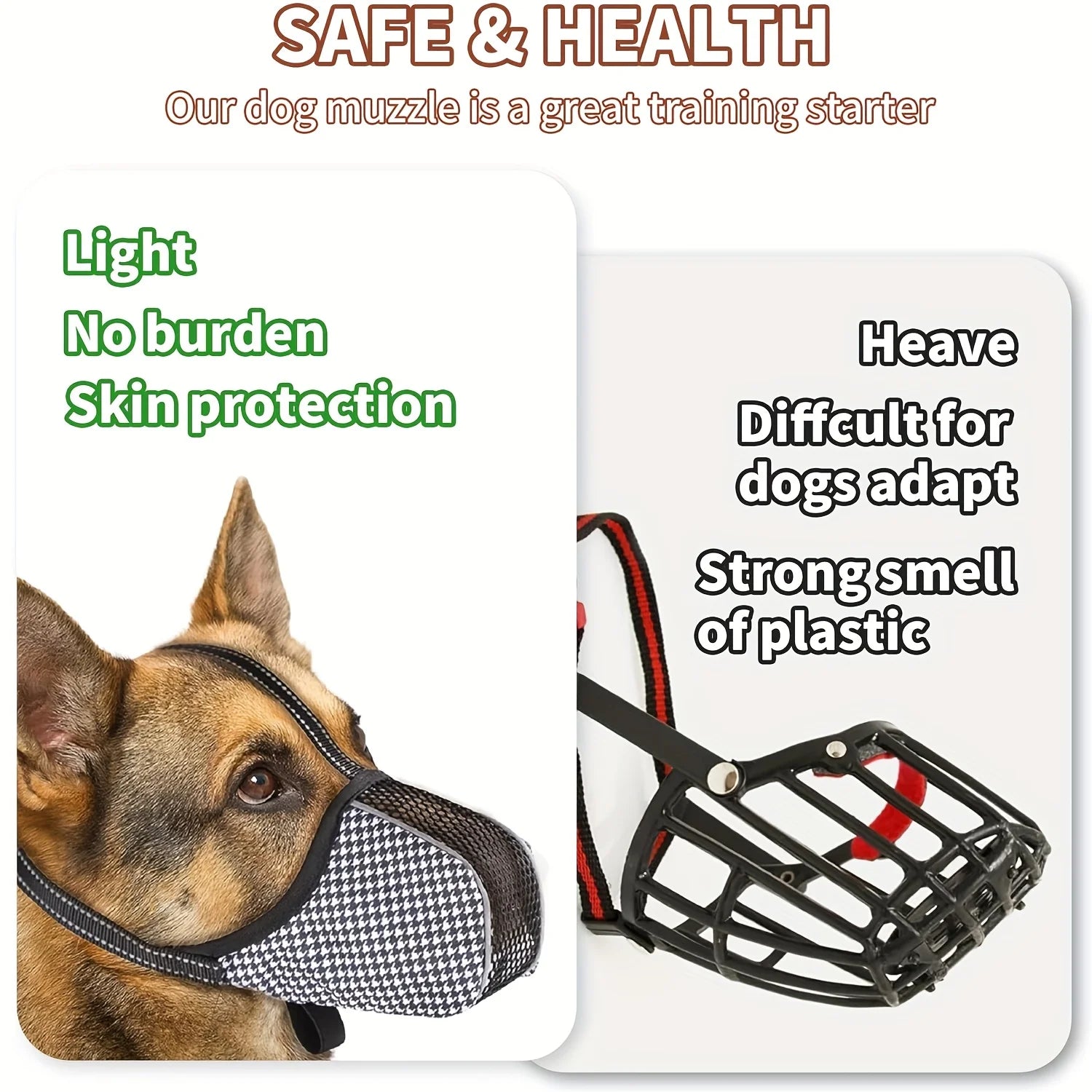 Dog Muzzle – Breathable Mesh Anti-Bark & Anti-Bite Mask