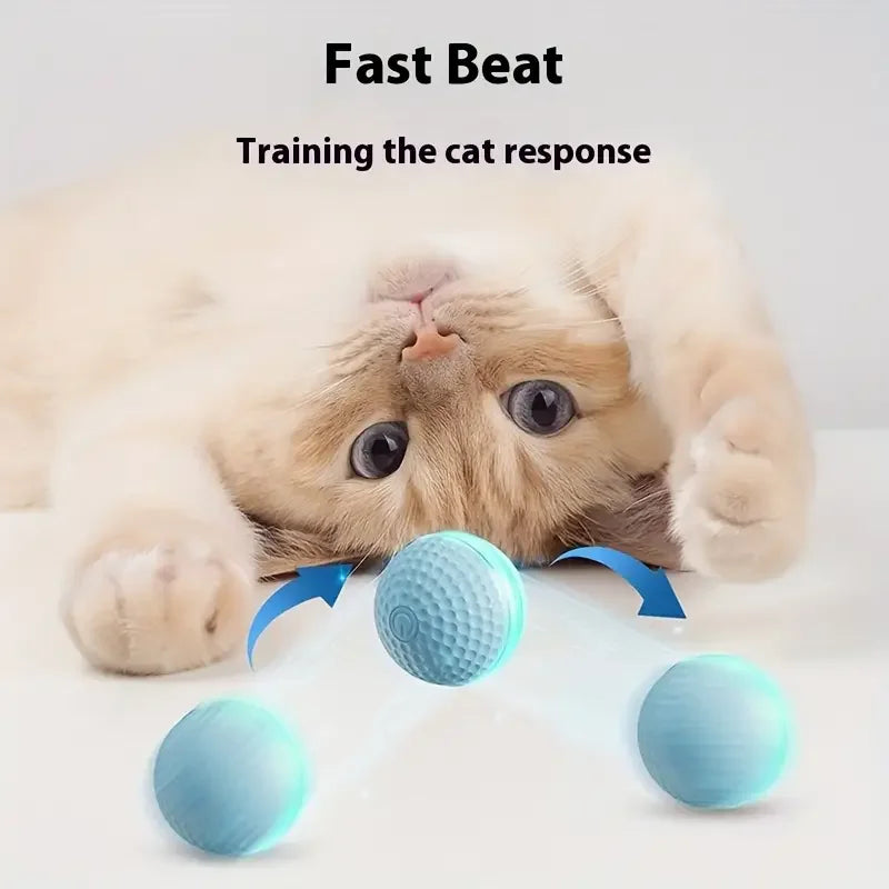 Automatic Interactive Cat Toy Ball – USB Rechargeable Rolling Toy