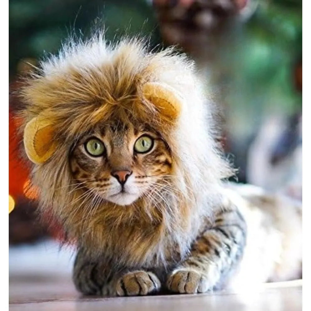Lion Mane Dog Costume – Washable Pet Costume Wig