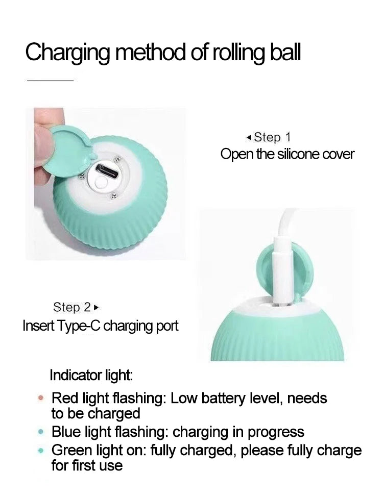 Automatic Cat Toy Rolling Ball Interactive Indoor Cat Toy