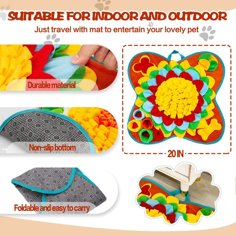 Dog Snuffle Mat – Interactive Foraging & Slow Feeder Toy