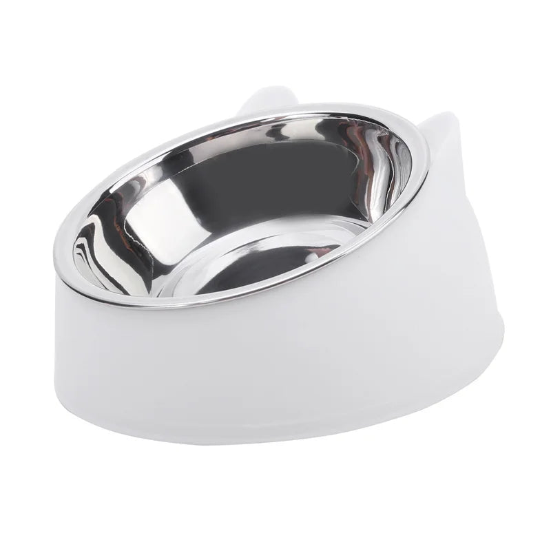 Elevated Cat Bowl – Inclined Stainless Steel Feeding Bowl