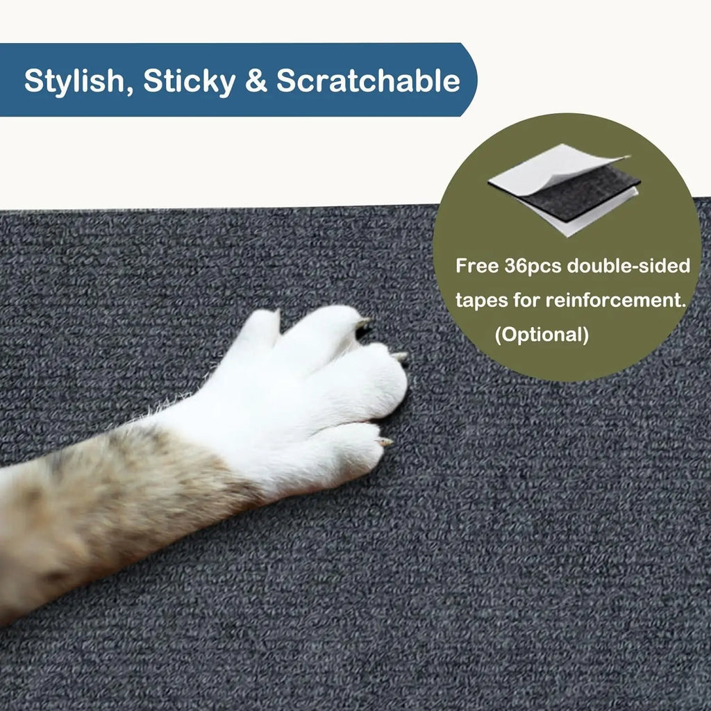 Self-Adhesive Cat Scratching Mat – Trimmable Sofa & Furniture Pad