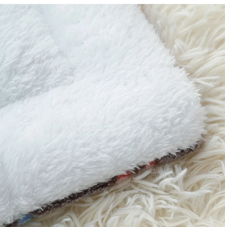 Dog Sleeping Mat – Washable Flannel Winter Bed for Small to Large Dogs