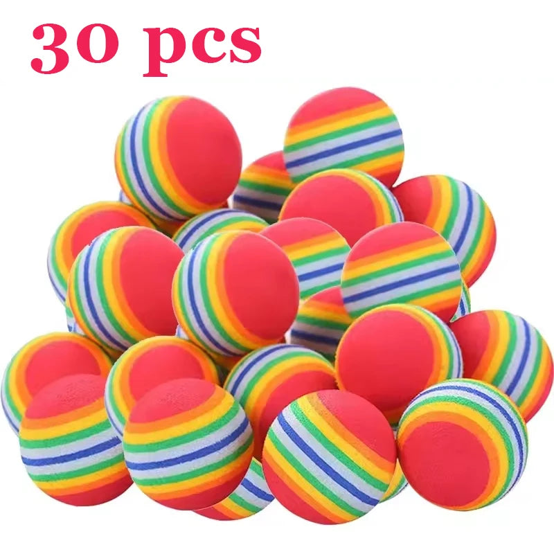 Rainbow Cat Balls – Interactive EVA Pet Toys for Cats & Dogs