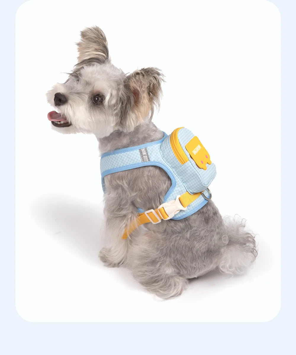 Adjustable Dog Harness – Plaid Vest for Small & Medium Dogs