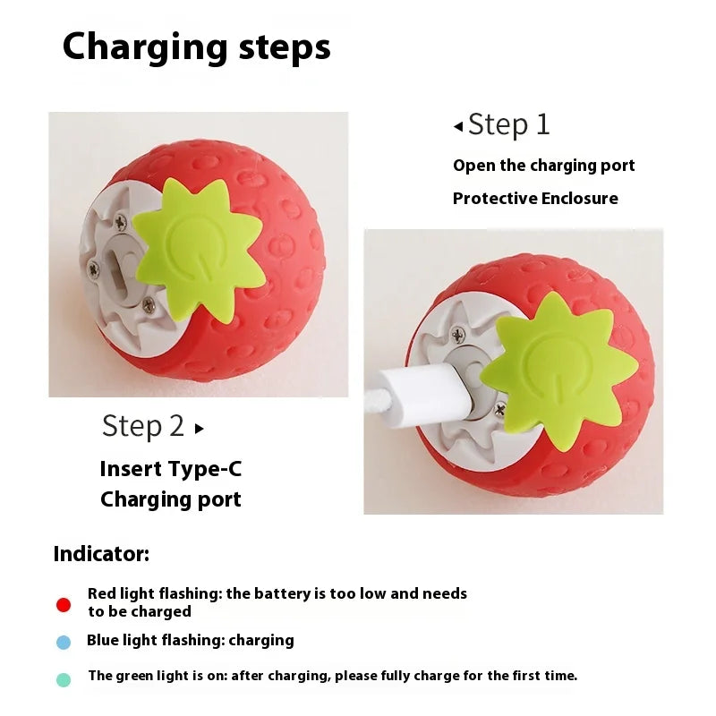 Automatic Interactive Cat Toy Ball – USB Rechargeable Rolling Toy