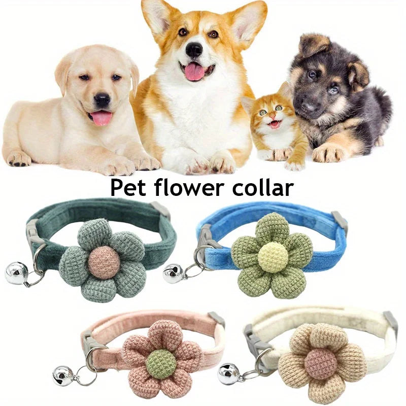 Plaid Cat Collar with Tie Bow, Adjustable Nylon Pet Accessory