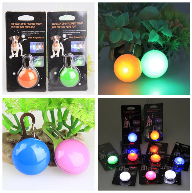LED Dog Collar Light, Glow Pet Safety Pendant for Night Walks