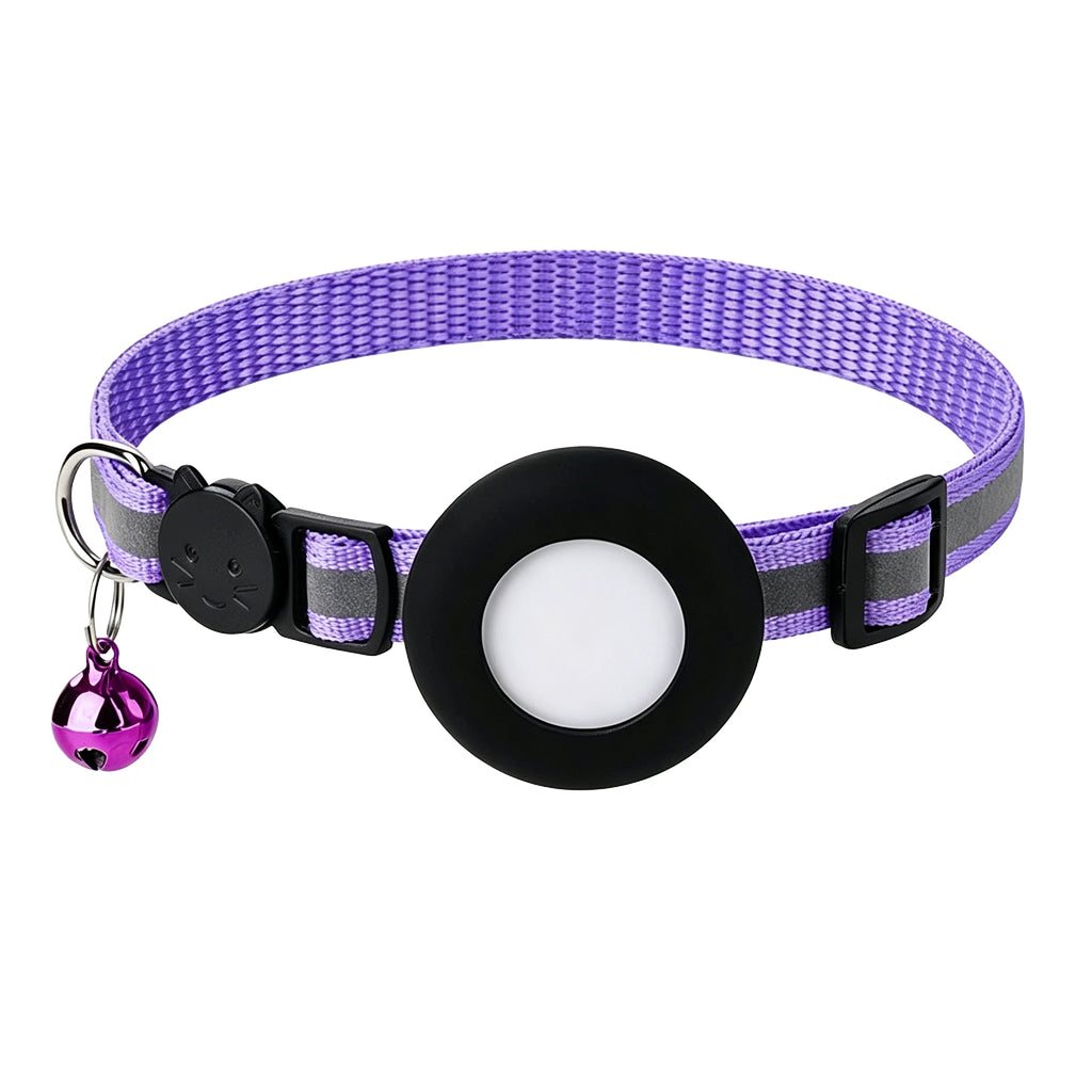 AirTag Cat Collar, Reflective Breakaway Collar With Bell