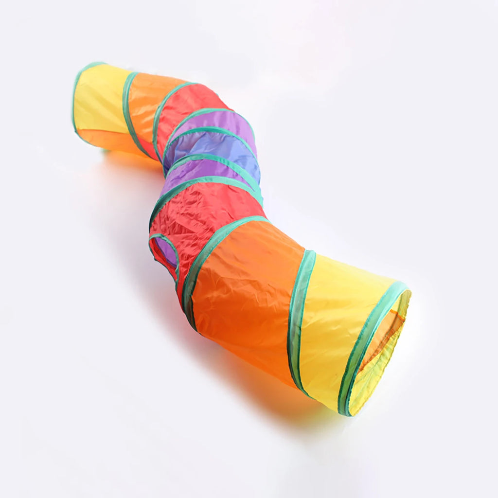 Cat Tunnel Foldable Interactive Play Tunnel for Indoor Cats & Kittens