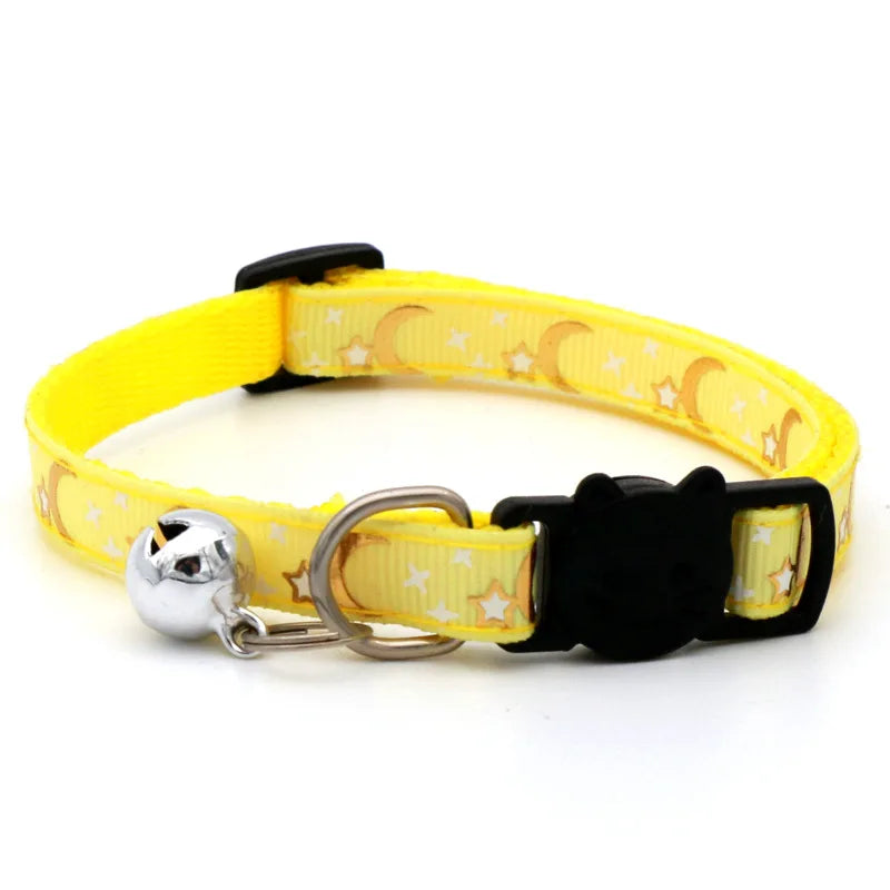 Adjustable Cat Collar with Bell – Breakaway Reflective Kitten Collar
