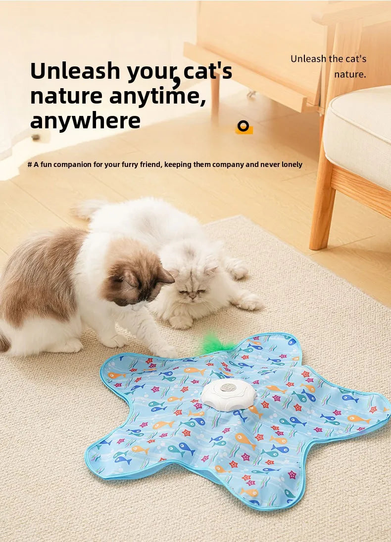 Automatic Hide and Seek Cat Toy – Moving Feather Interactive Toy