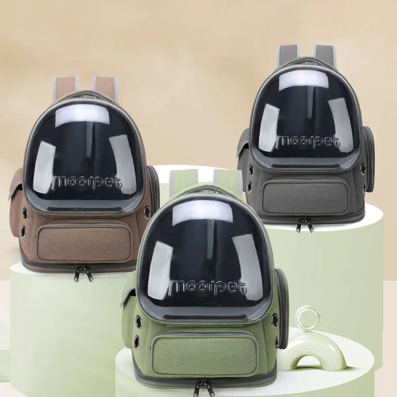 Cat Carrier Backpack – Transparent Breathable Pet Travel Bag