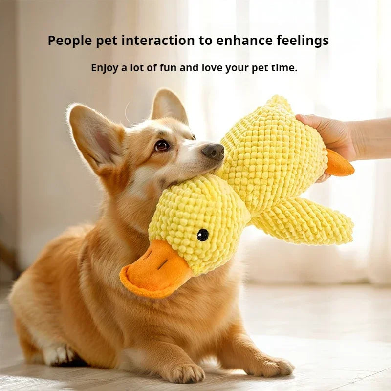 Plush Dog Toy – Squeaky Duck Chew Toy for Dogs
