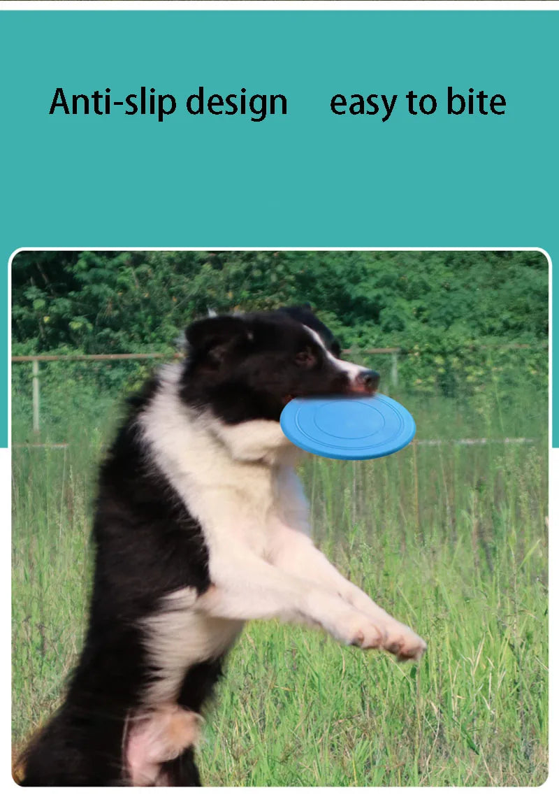 Flying Disc Dog Toy – Silicone Interactive Fetch Disc