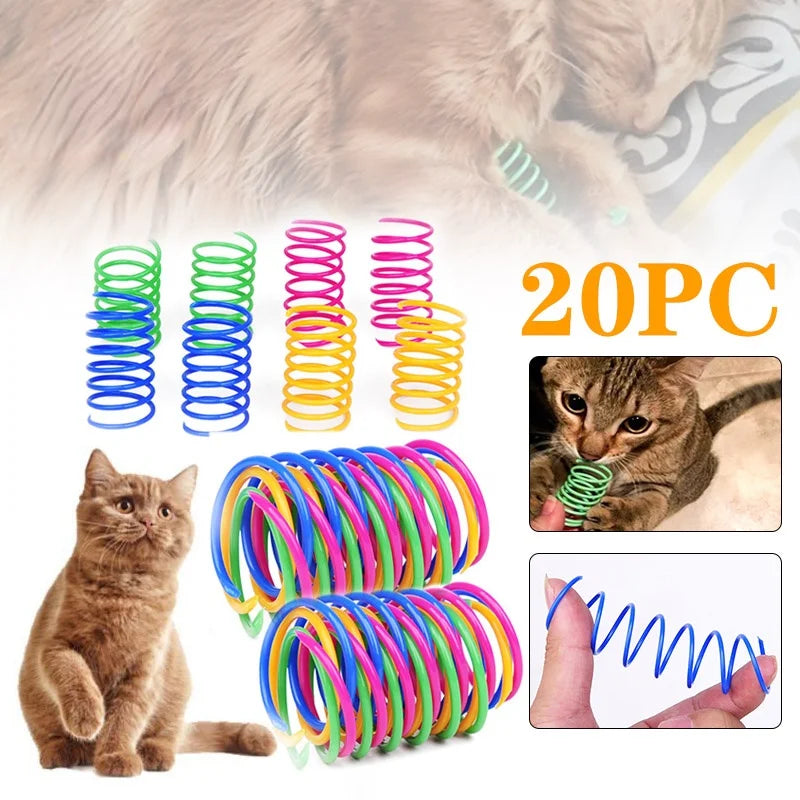 Spiral Cat Toy – Interactive Colorful Spring Toy for Cats