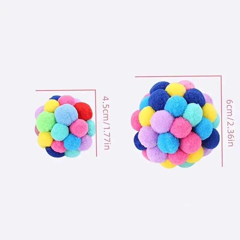 Cat Ball Toy Set – Plush, Woolen & Bell Balls for Cats