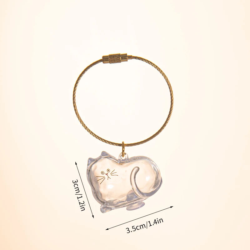 Cat Hair Memorial Keychain – Pet Fur Keepsake Storage Capsule