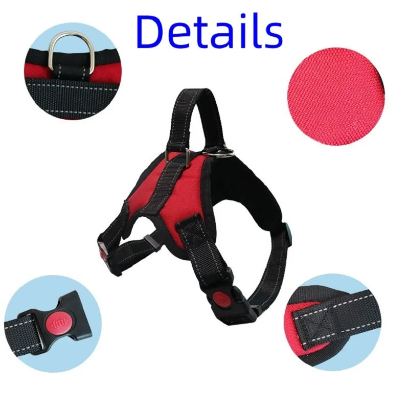 Dog Harness – Reflective Padded Nylon Vest with Quick Release