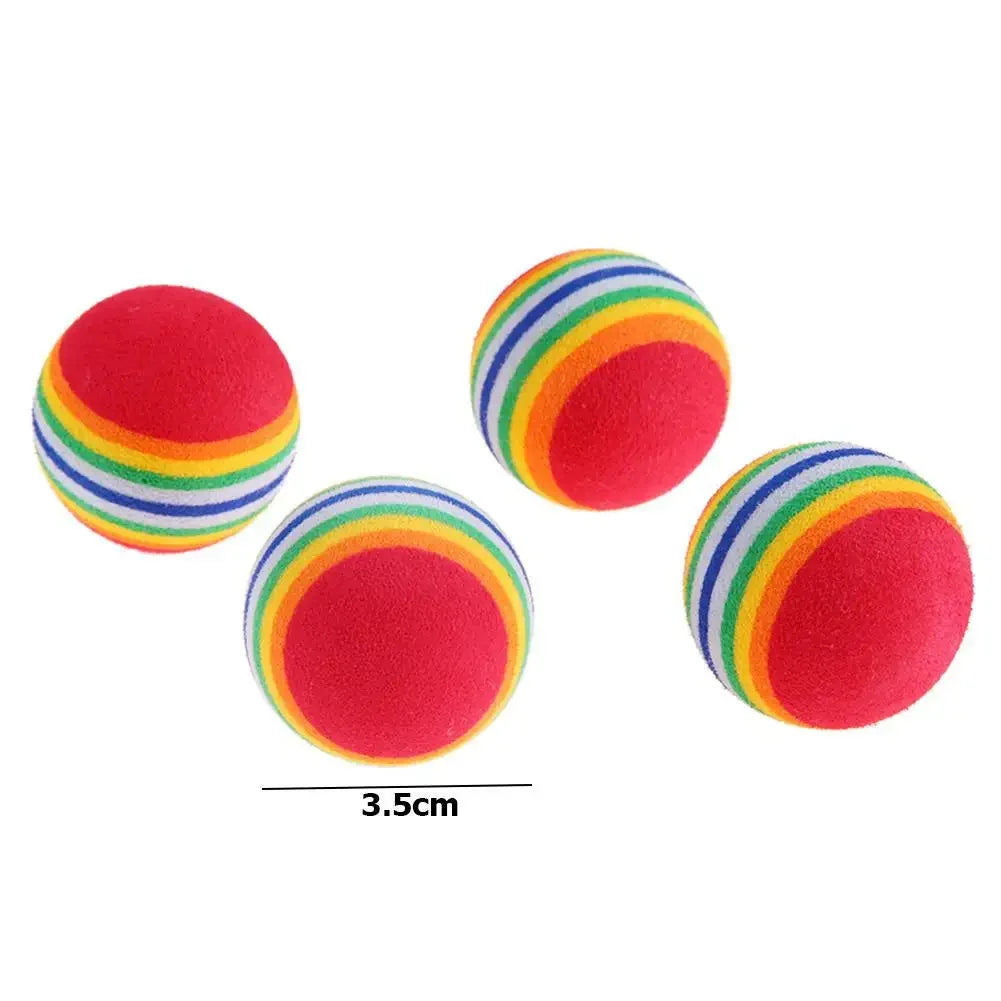 Rainbow Cat Ball Toy – Interactive Rubber Play Ball
