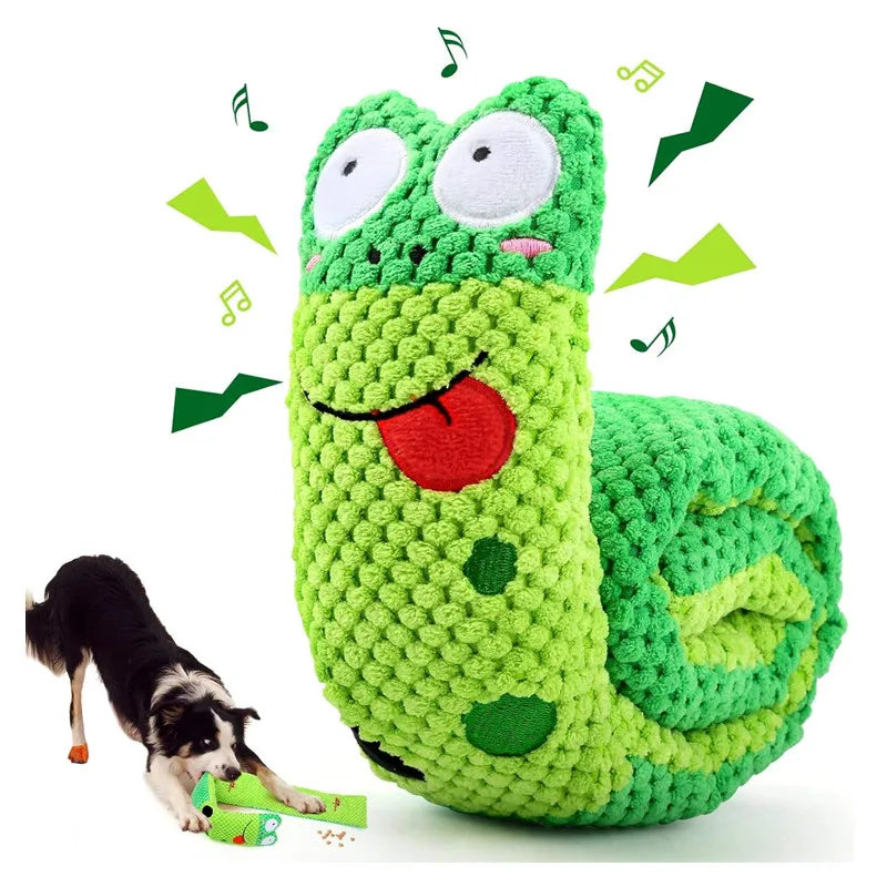Interactive Dog Puzzle Toy – Plush Squeaky Food Feeder for Dogs