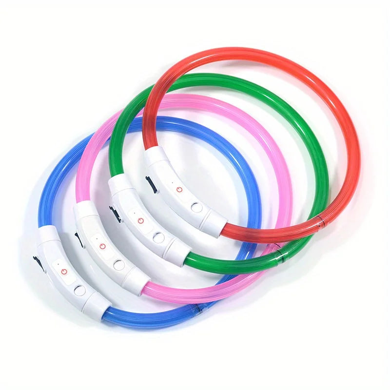 LED Dog Collar – USB Rechargeable Light-Up Reflective Collar
